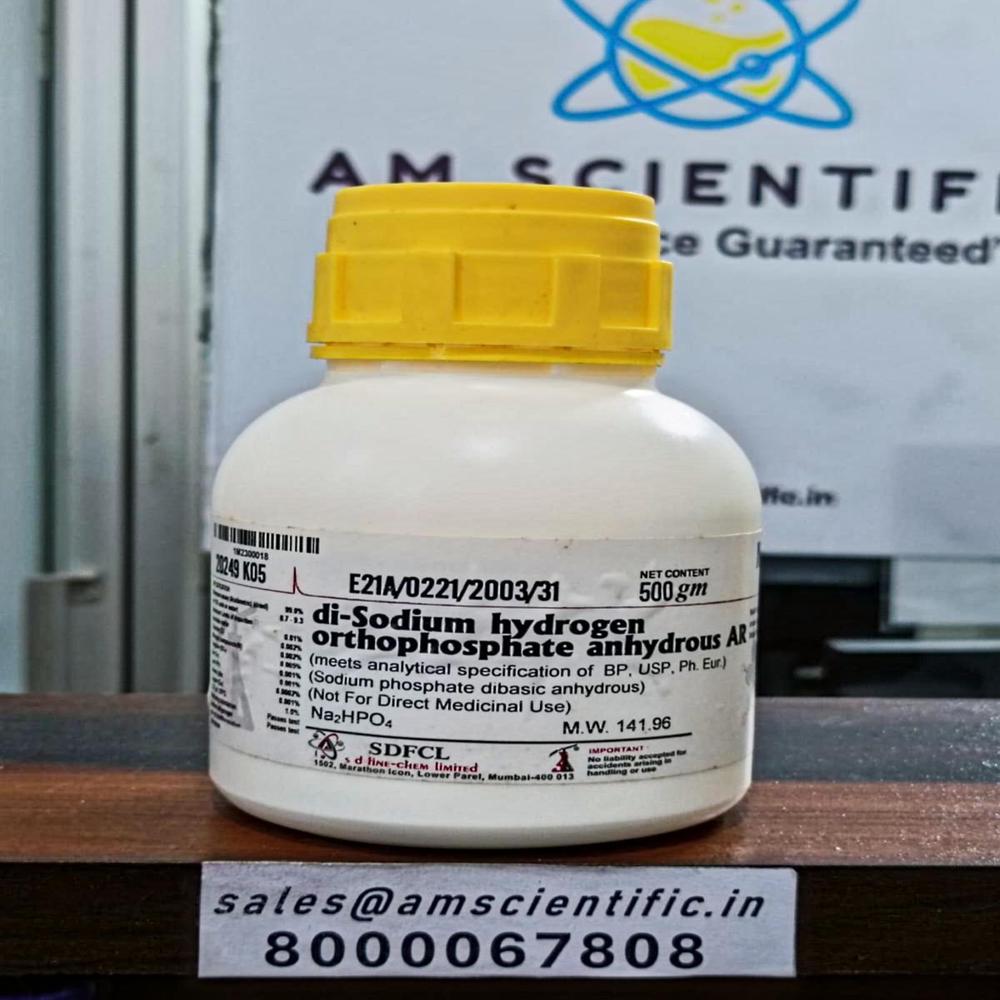 Di-sodium Hydrogen Orthphosphate Anhy - Packaging Type: Plastic Bottle