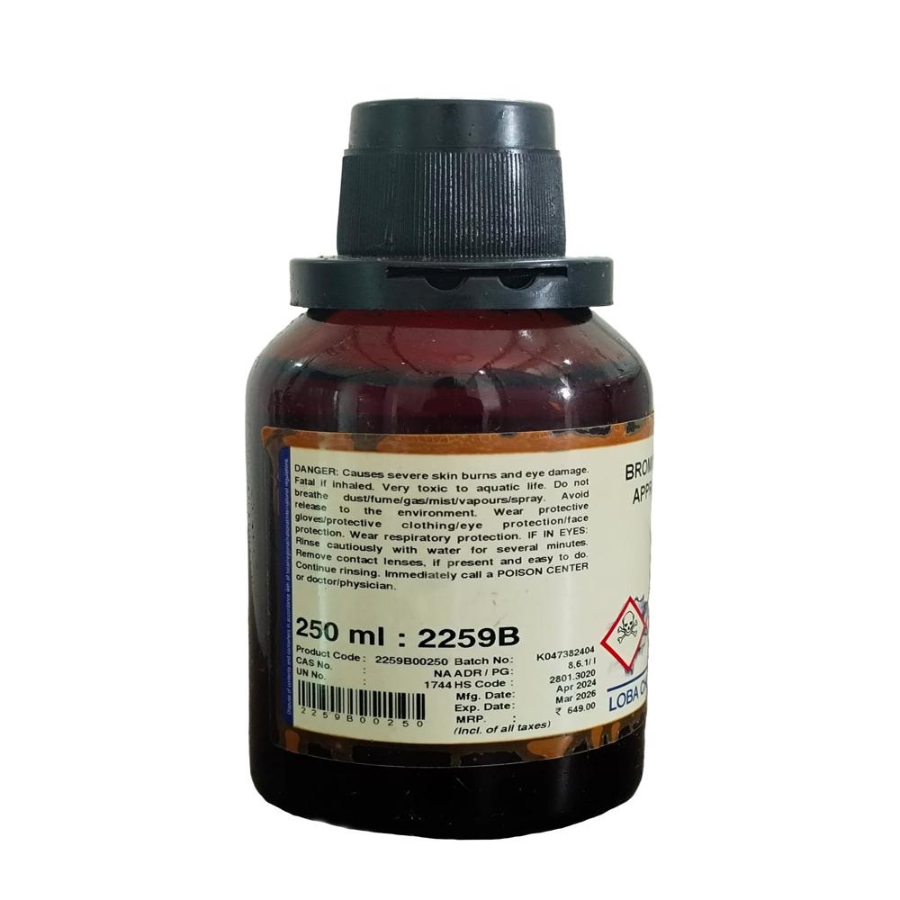 Bromine Water Approx. 0.2 M - Packaging Type: Glass Bottle