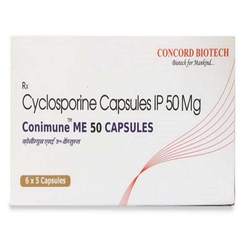 कोनिम्यून एमई साइकोस्पोरिन 50 मिलीग्राम कैप्सूल