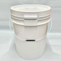 20 Ltr Plastic Paint Bucket With Lid - Color: White