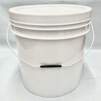 10 Ltr Plastic Lubricants And Grease Bucket With Lid - Color: White