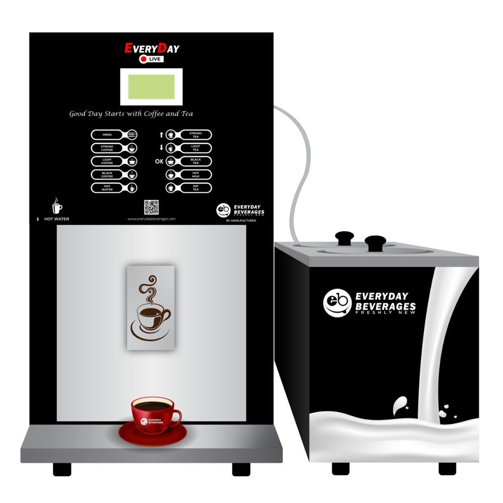 Live machine Tea and coffee vending machine