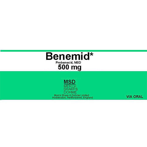 Probenecid Tablets 500mg Benemid - Drug Type: Generic Drugs