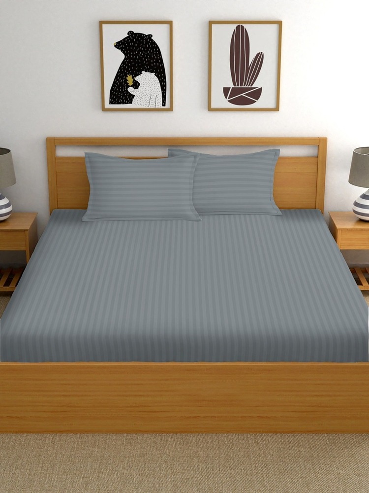 150 Gsm Bella Soft Glace Cotton Queen Bed Sheet - Color: Multicolor