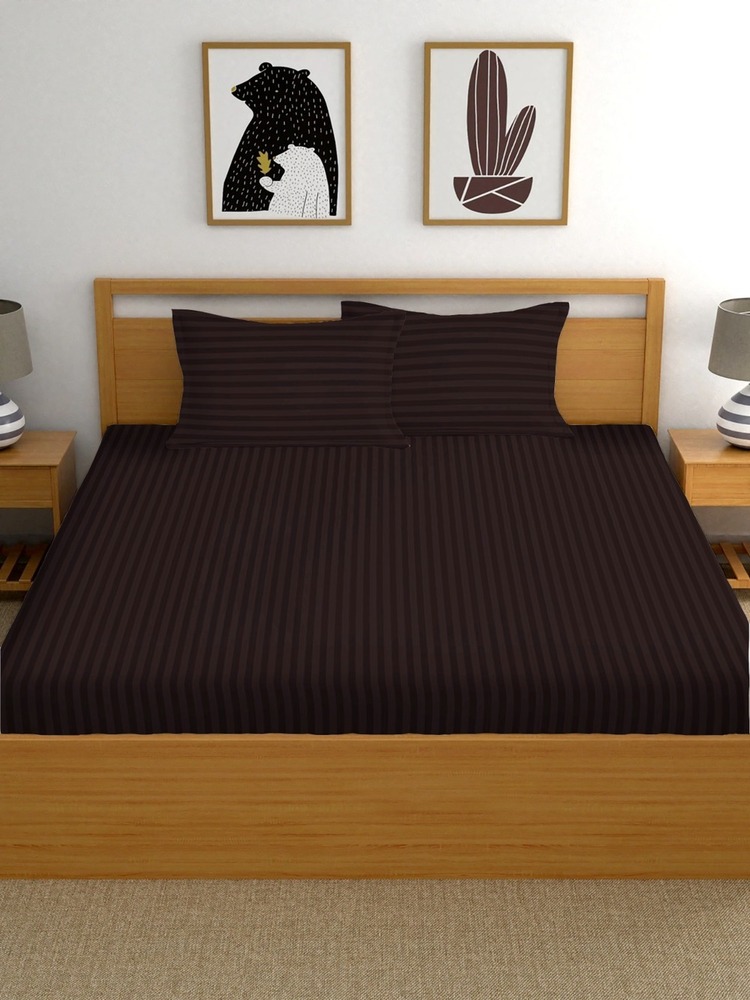 150 Gsm Bella Soft Glace Cotton Queen Bed Sheet - Color: Multicolor