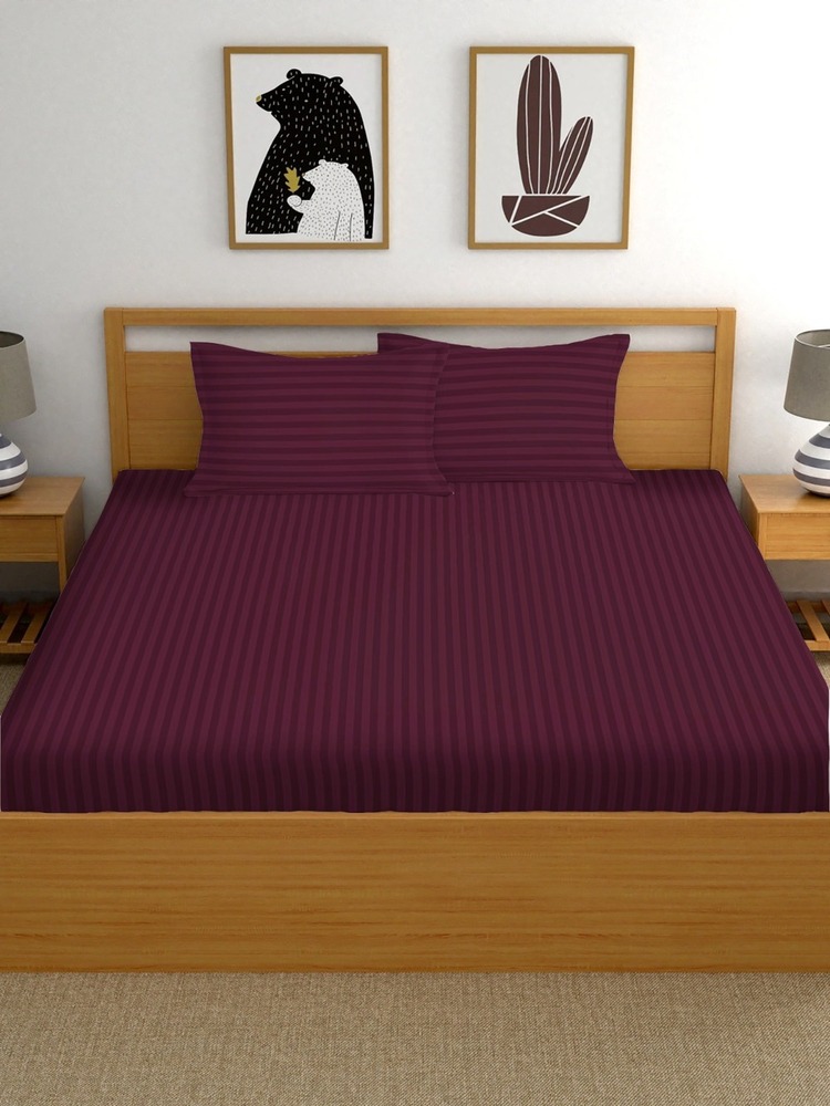 150 Gsm Bella Soft Glace Cotton Queen Bed Sheet - Color: Multicolor