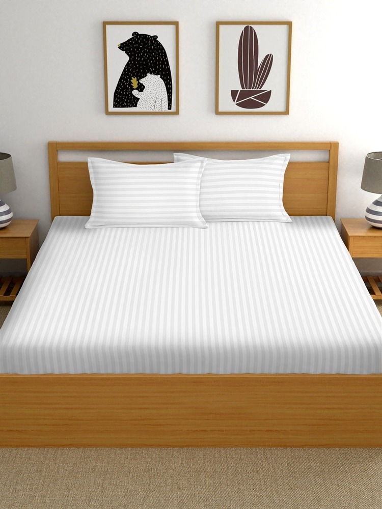 150 Gsm Bella Soft Glace Cotton Queen Bed Sheet - Color: Multicolor