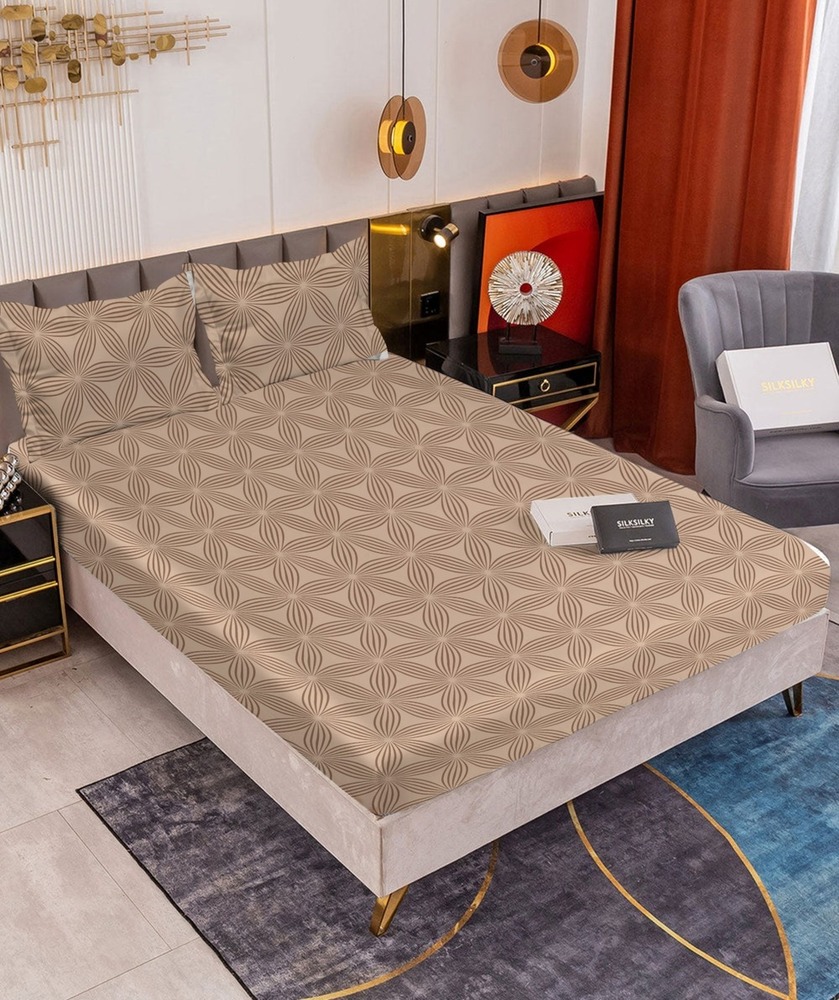 Heavy Glace Cotton ELASTIC FITTED Bed Sheet