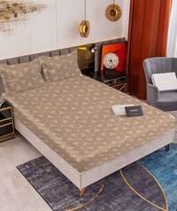 Heavy Glace Cotton ELASTIC FITTED Bed Sheet