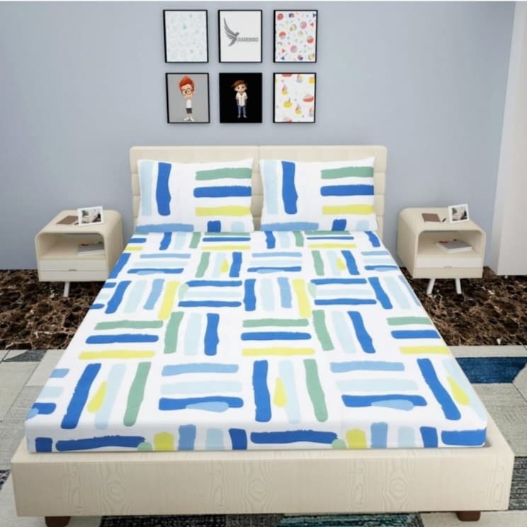 QUEEN SIZE ELASTIC FITTED Bed Sheet
