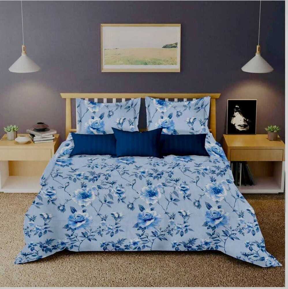 150 Gsm Cotton King Bed Sheet - Color: Multicolor