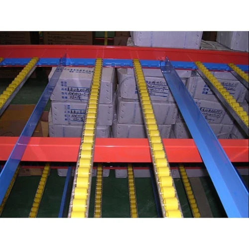Gravity Flow Pallet Racking - Color: Blue