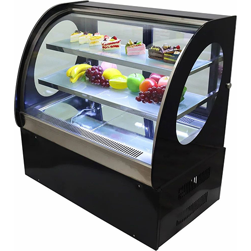 Curved Glass Cake Display Counter - Color: Different Available