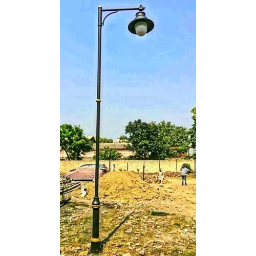 Cast Iron Pole - 12ft X 3.5mm , Durable Black Outdoor Lighting & Signage Support, Coated Surface for All Weather Conditions