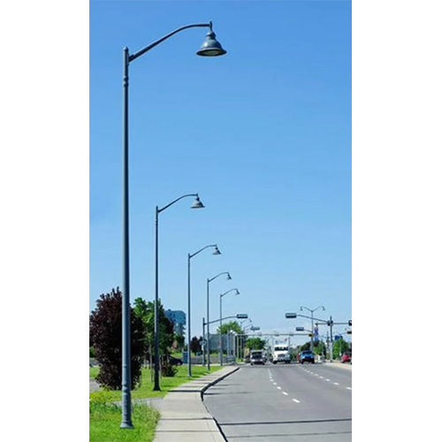Street Light Pole - Coated Aluminum, 9 Meter Length, Grey Color | High-Quality Design for Durable Street Lighting Solutions