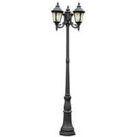9 Feet Ornamental Cast Iron Pole - Color: Black