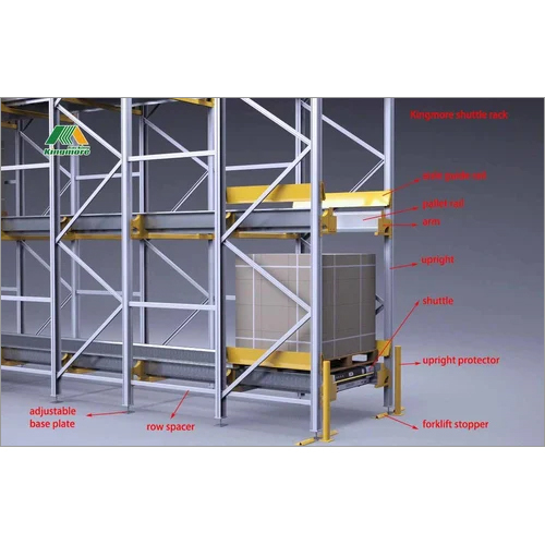Multi Deep Radio Shuttle Racking - Color: Yellow
