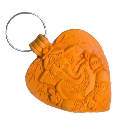 Promotional Plastic Keychain - Color: Brown