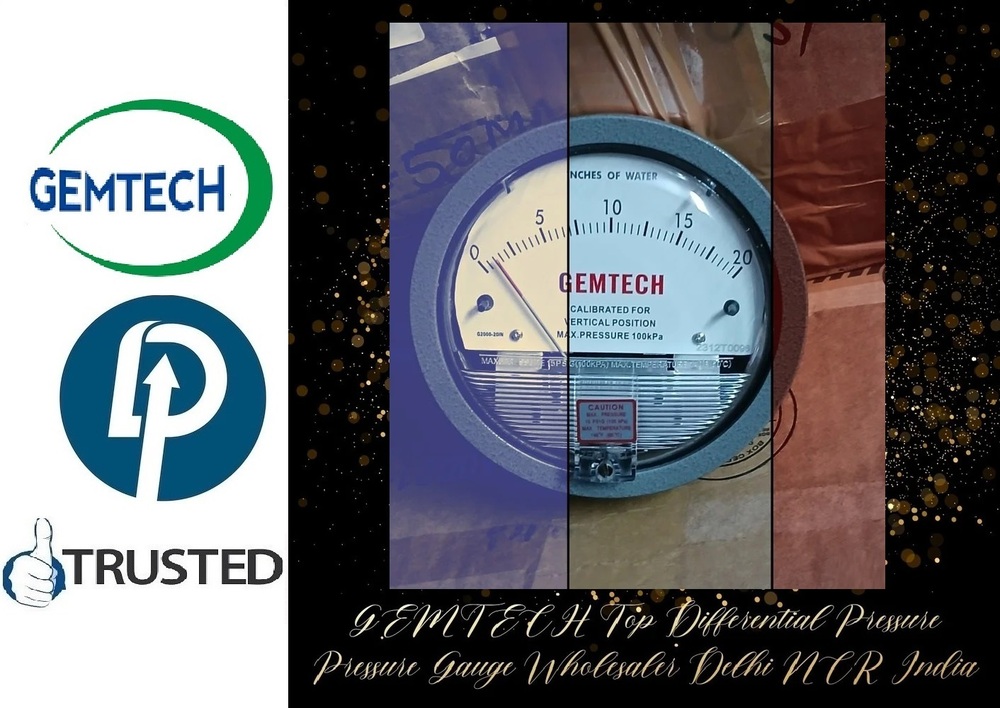 Gemtech Differential Excellent Pressure Gauge Distributors In India - Accuracy: A 2% Of Full Span At 70 (21 (A 3% On -0