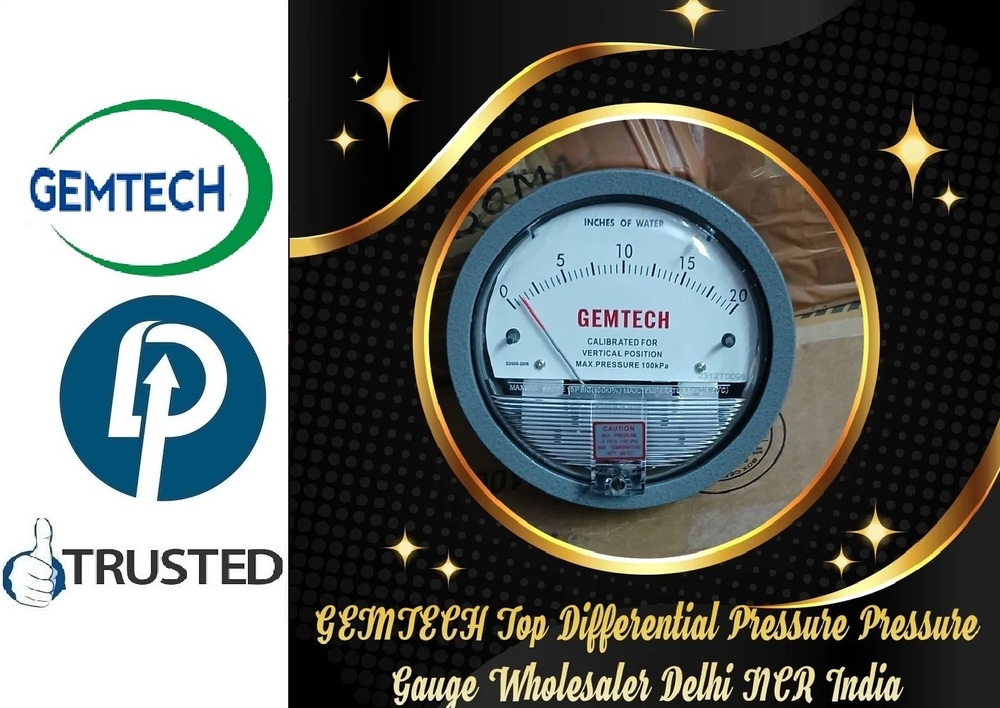 Gemtech Differential Excellent Pressure Gauge Distributors In India - Accuracy: A 2% Of Full Span At 70 (21 (A 3% On -0