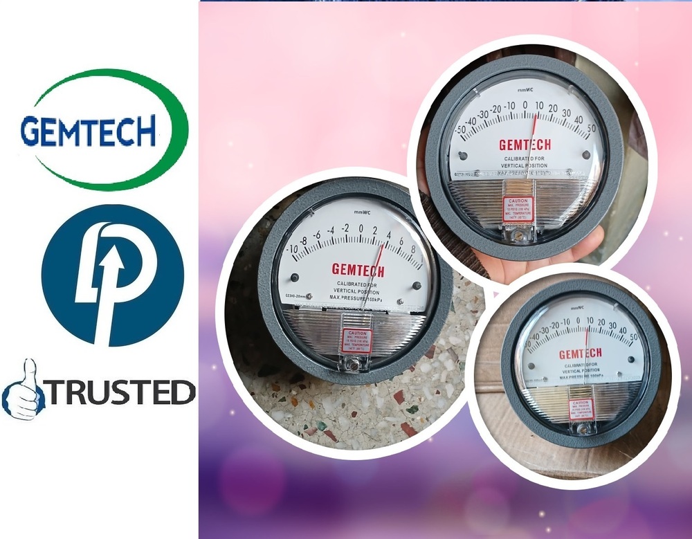 Gemtech Differential Excellent Pressure Gauge Distributors In India - Accuracy: A 2% Of Full Span At 70 (21 (A 3% On -0