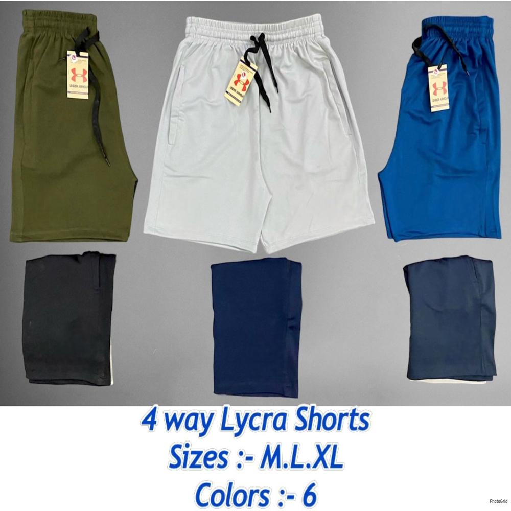 Mens 4 way lycra shorts