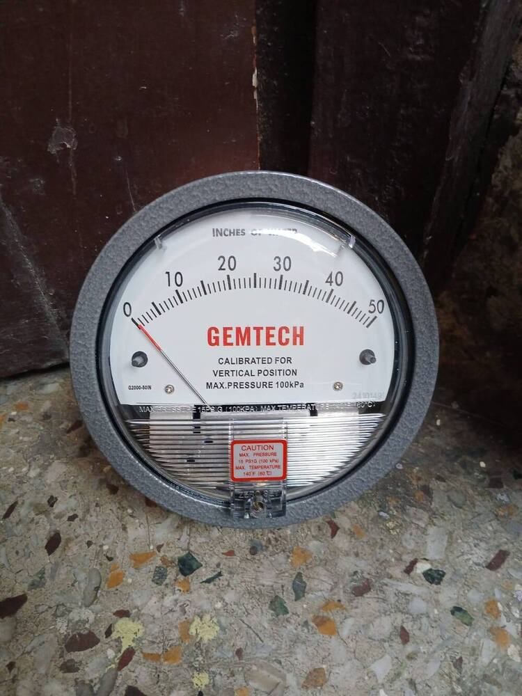 Gemtech Differential Pressure Gauge In Surgana Nashik Maharashtra - Accuracy: A 2% (-Ha Model A 1) Of Fs (A 3% (-Ha A 1.5%) On -0