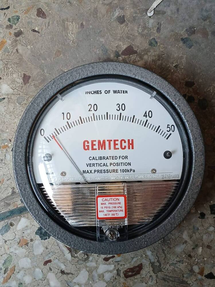Gemtech Differential Pressure Gauge In Surgana Nashik Maharashtra - Accuracy: A 2% (-Ha Model A 1) Of Fs (A 3% (-Ha A 1.5%) On -0