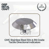 Stainless Steel Tactile Indicator - Color: Silver