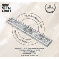 Gripmet Bathroom Floor Drain - Color: Silver