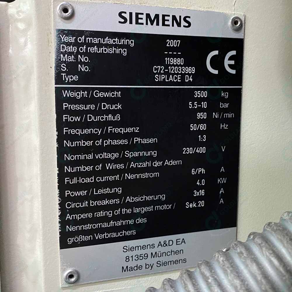 Siemens D4 Pick and Place Machine  High-Speed, Precision SMT Mounter for Efficient PCB Assembly