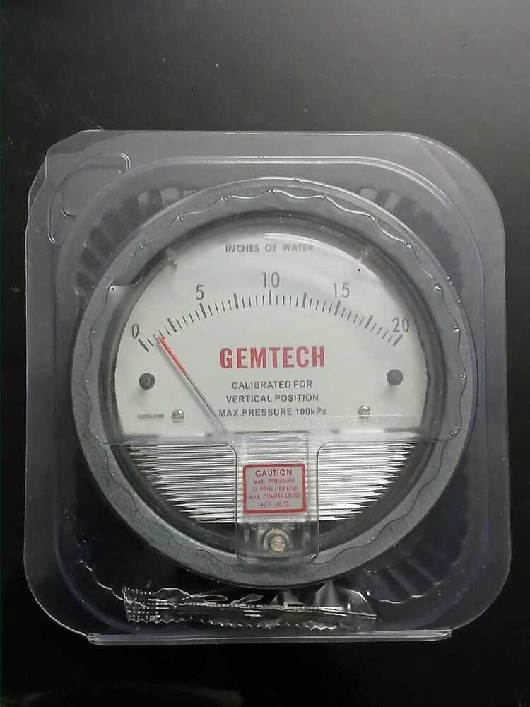 Gemtech Differential Pressure Gauge In Marigaon - 782105 Assam India - Accuracy: A 2% (-Ha Model A 1) Of Fs (A 3% (-Ha A 1.5%) On -0