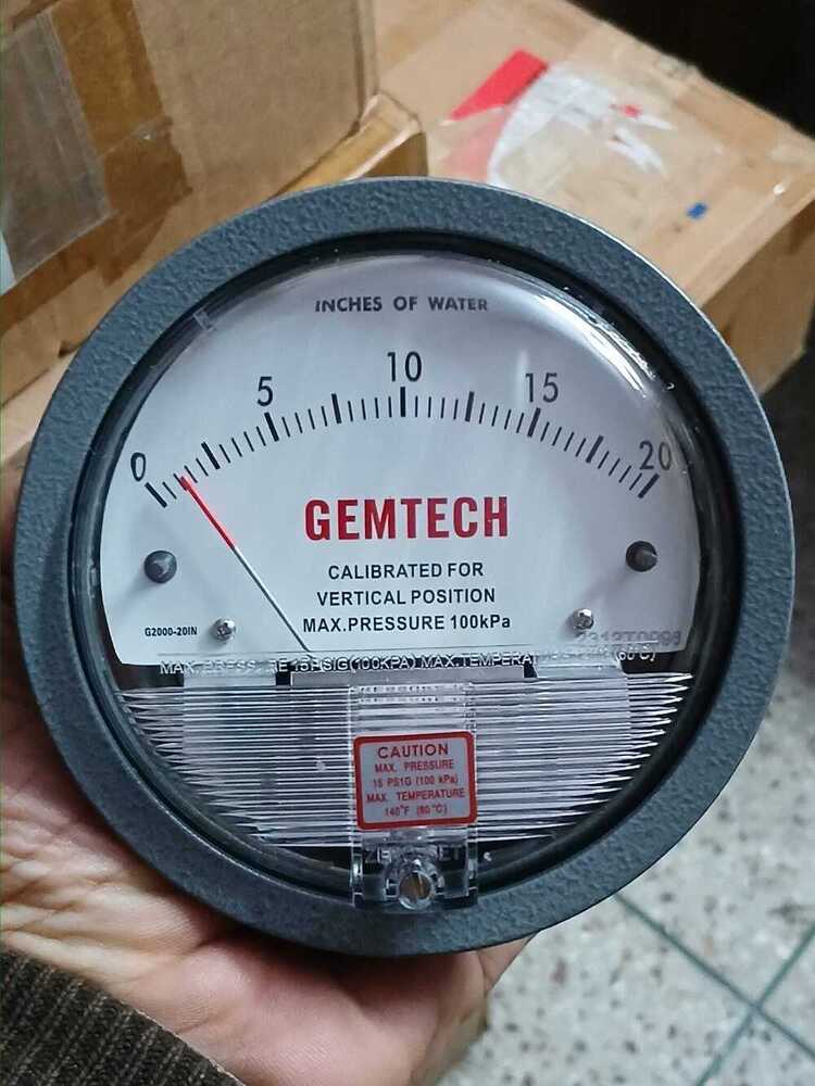 Gemtech Differential Pressure Gauge In Marigaon - 782105 Assam India - Accuracy: A 2% (-Ha Model A 1) Of Fs (A 3% (-Ha A 1.5%) On -0