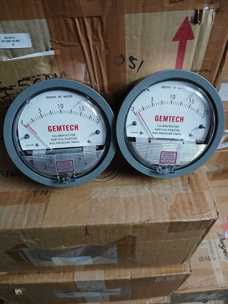 Gemtech Differential Pressure Gauge In Marigaon - 782105 Assam India - Accuracy: A 2% (-Ha Model A 1) Of Fs (A 3% (-Ha A 1.5%) On -0