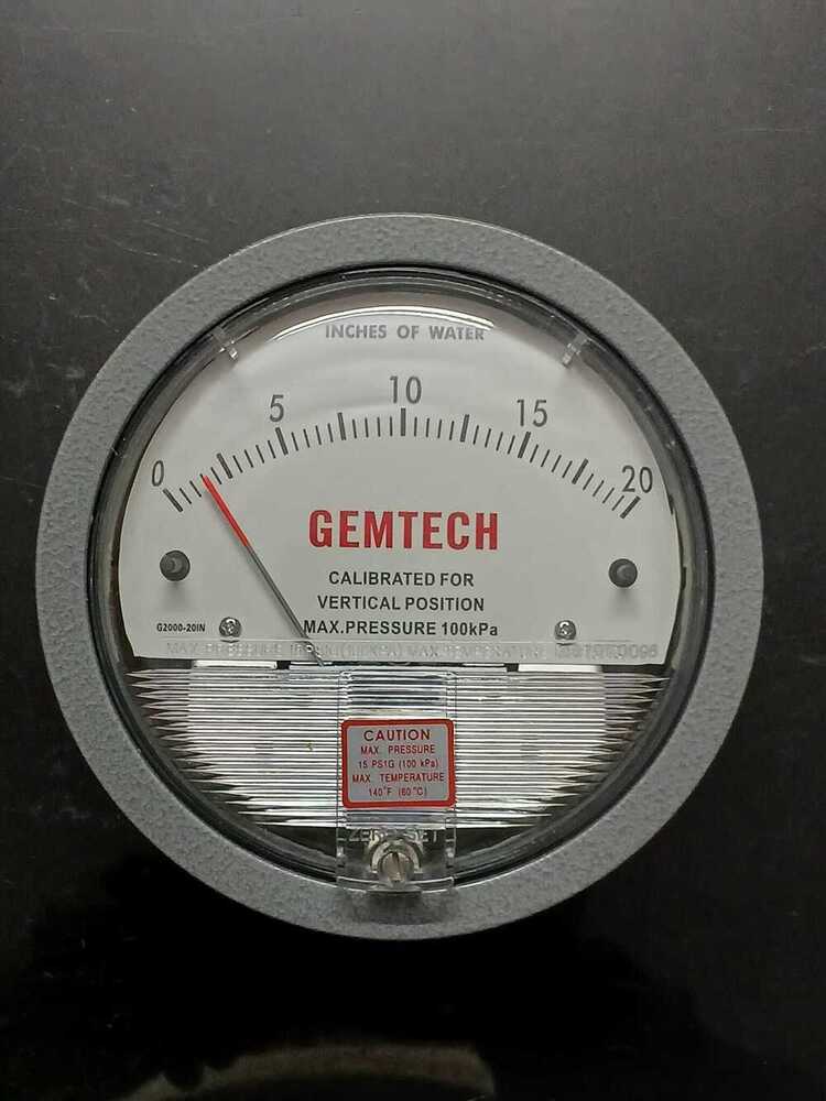 Gemtech Differential Pressure Gauge In Marigaon - 782105 Assam India - Accuracy: A 2% (-Ha Model A 1) Of Fs (A 3% (-Ha A 1.5%) On -0