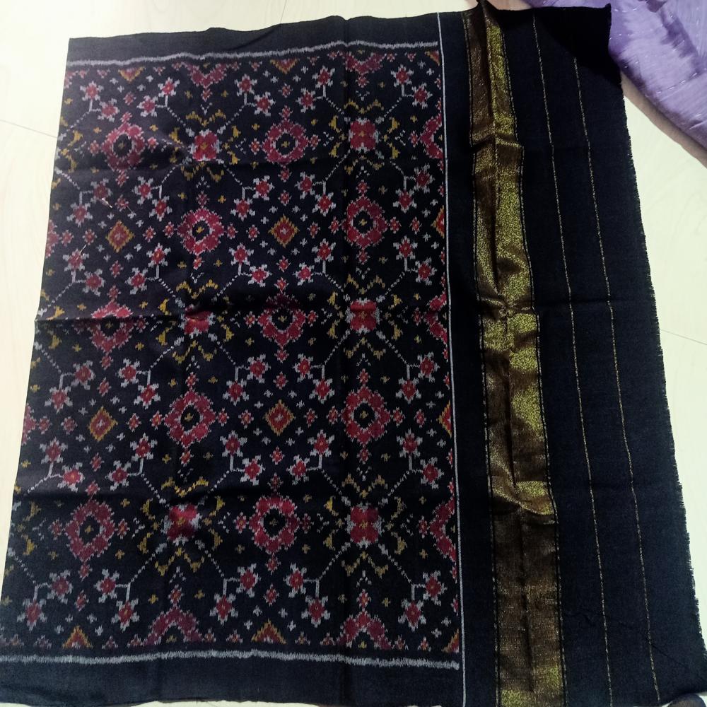 Black Patola Shawl - Feature: High Quality Fabric