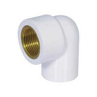 Brass Elbow - Brass, Plastic, Pvc | Round Shape, White Color, Painted Surface, 1-year Warranty, Ideal For Industrial Applications