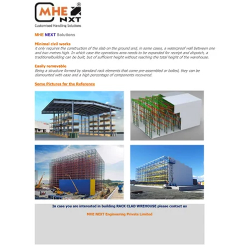 Self supported Rack Clad Warehouse