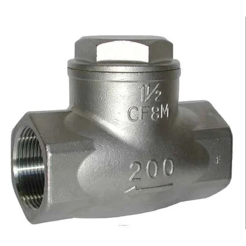 SS Non Return Valve - Stainless Steel, 1 Inch Size, Silver Color | Designed for Medium Pressure Industrial Applications