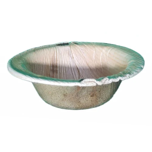 4.5 Inch Round Areca Leaf Bowl - Application: Event And Party Supplies