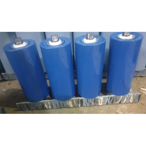 Stainless Steel 50 Mm Spring Loaded Conveyor Roller - Color: Blue