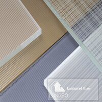 Customized Design Fabric Laminated Glass for glass patition