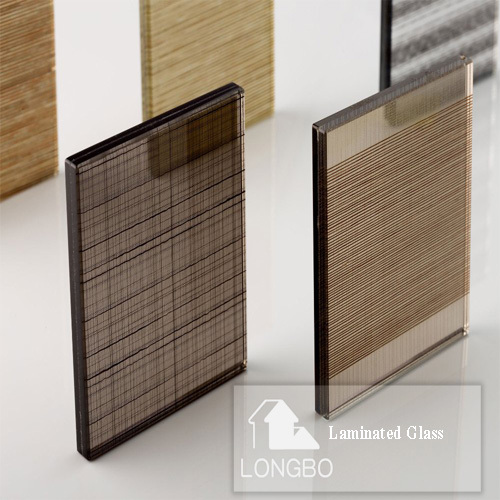 Customized Design Fabric Laminated Glass for glass patition