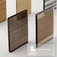 Customized Design Fabric Laminated Glass for glass patition