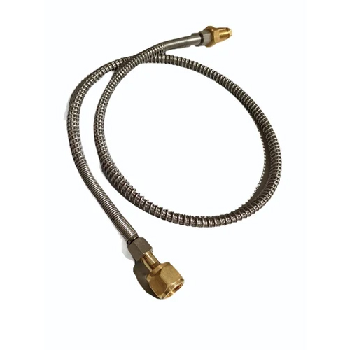 Flexible Tail Pipe - Stainless Steel, Male Connection, Silver Color | Gas Pipe Application, Warranty Included, High-quality Design