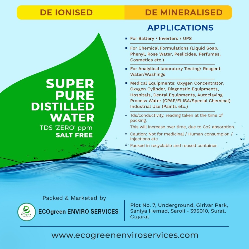 Distilled Water 500 ML