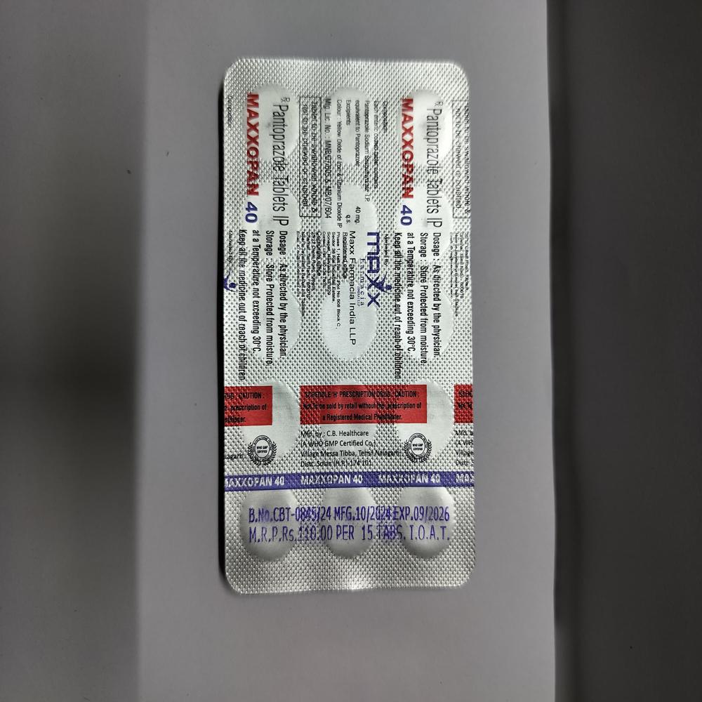 Maxxopan 40mg - 40mg Tablet | Supports Relief From Acid-related Diseases, Heals Stomach And Intestinal Disorders