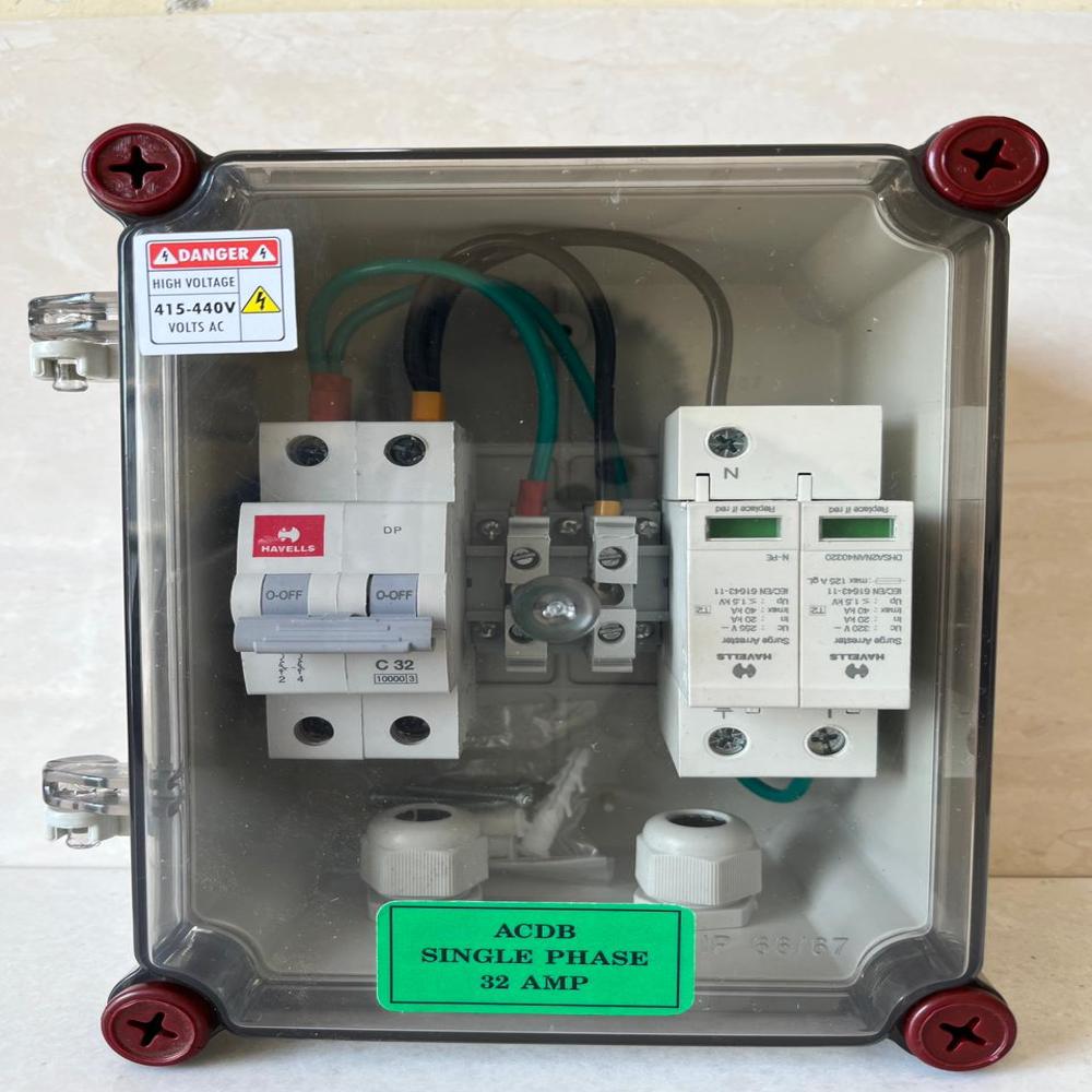 Havells Single Phase 32a Solar Acdb - Application: Industrial