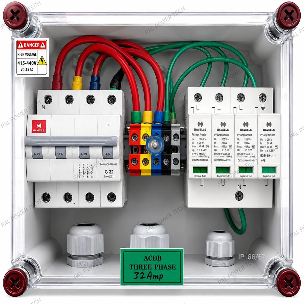 Havells 32a Three Phase Acdb - Application: Home