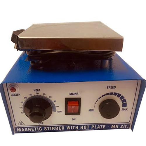 Magnetic Stirrer With Hot Plate - Metal, 230 V, Silver | Durable for Lab and Industrial Applications, 1-Year Warranty